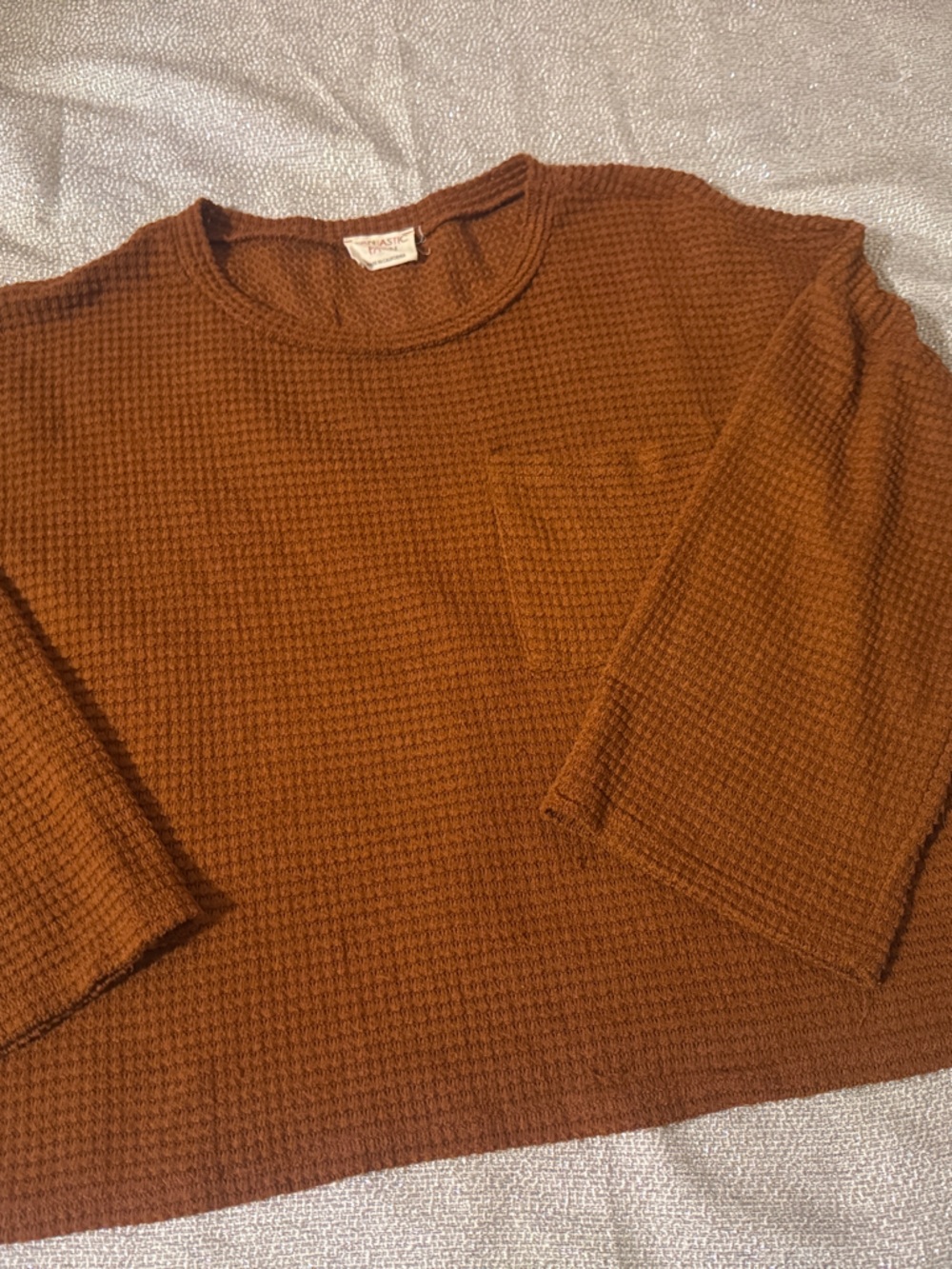 Fantastic Fawn Brown Waffle Knit Sweater